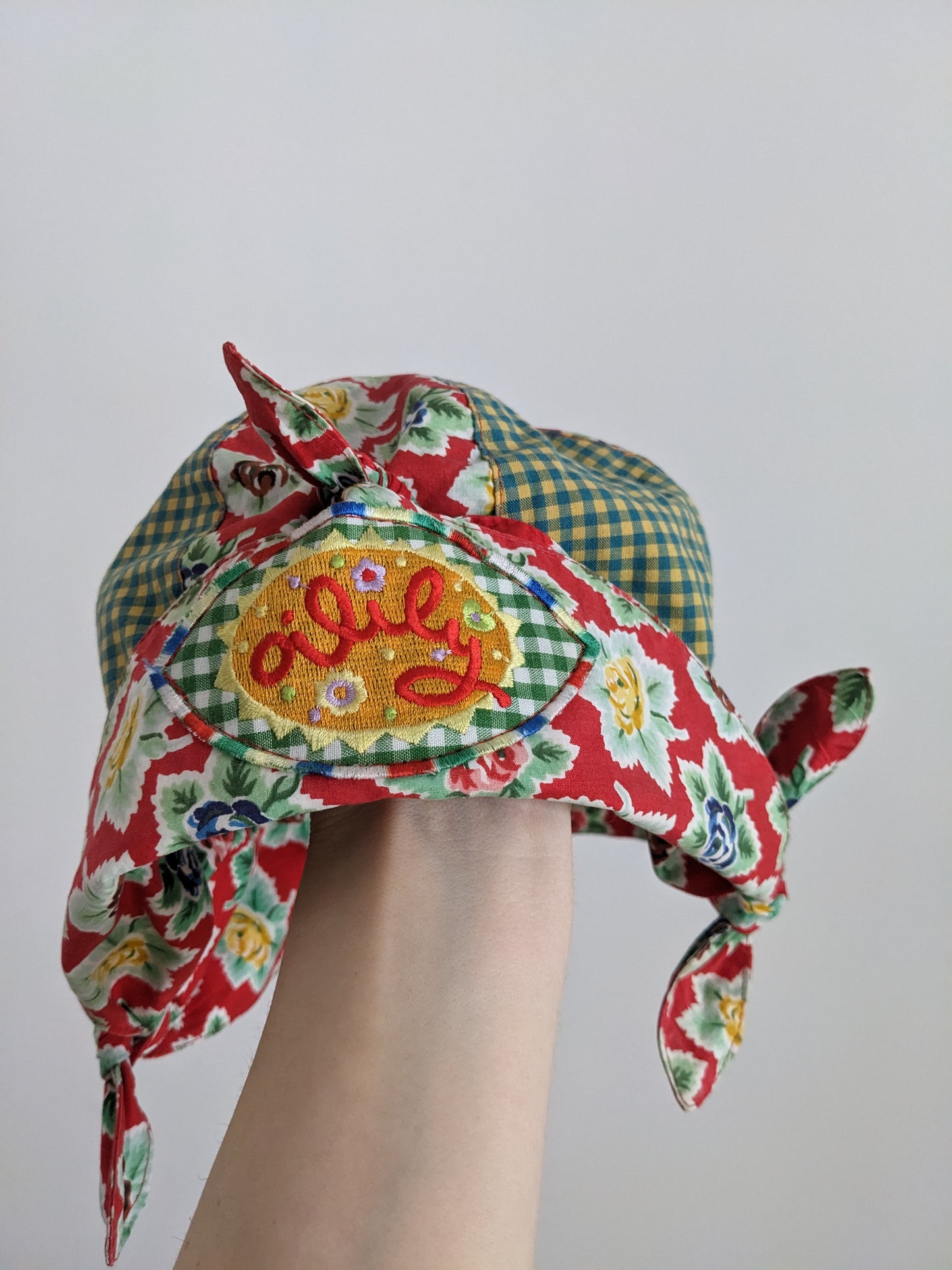 Oilily vintage rose overall with matching hat