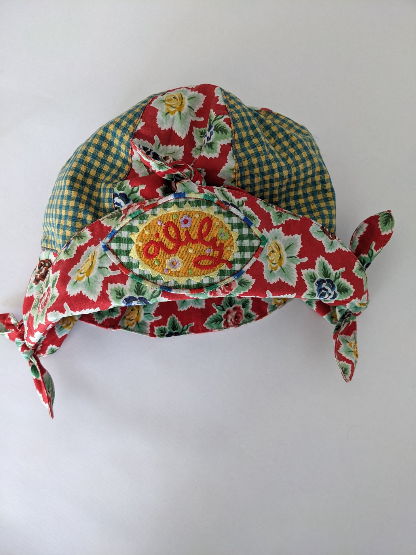 Oilily vintage rose overall with matching hat