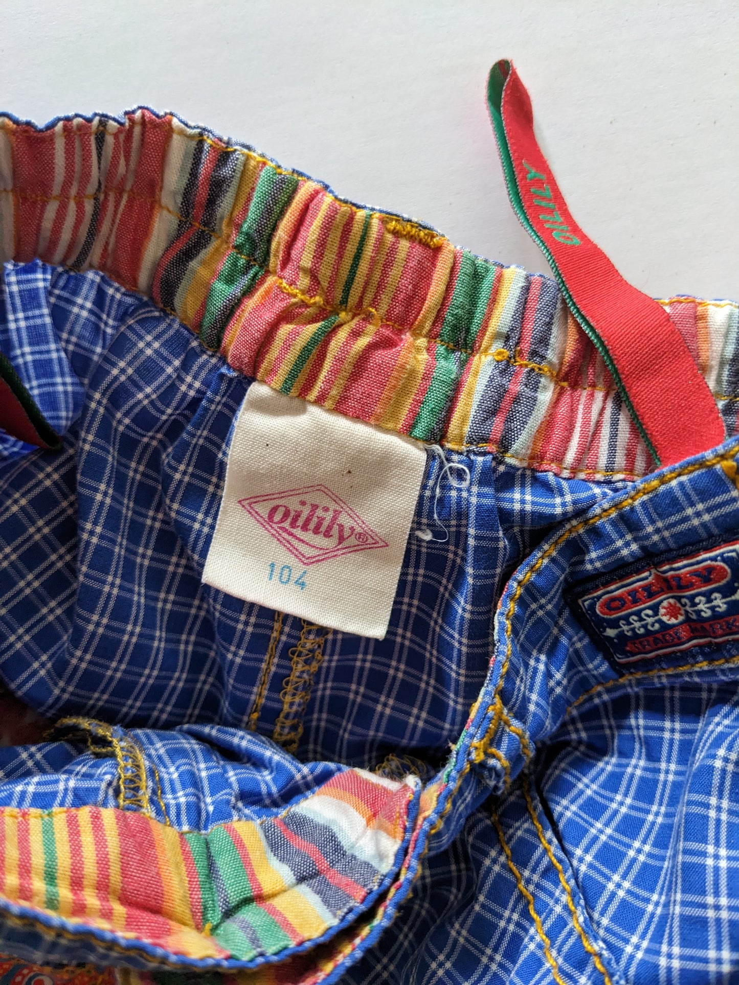 Oilily vintage check and flowers wide skirt