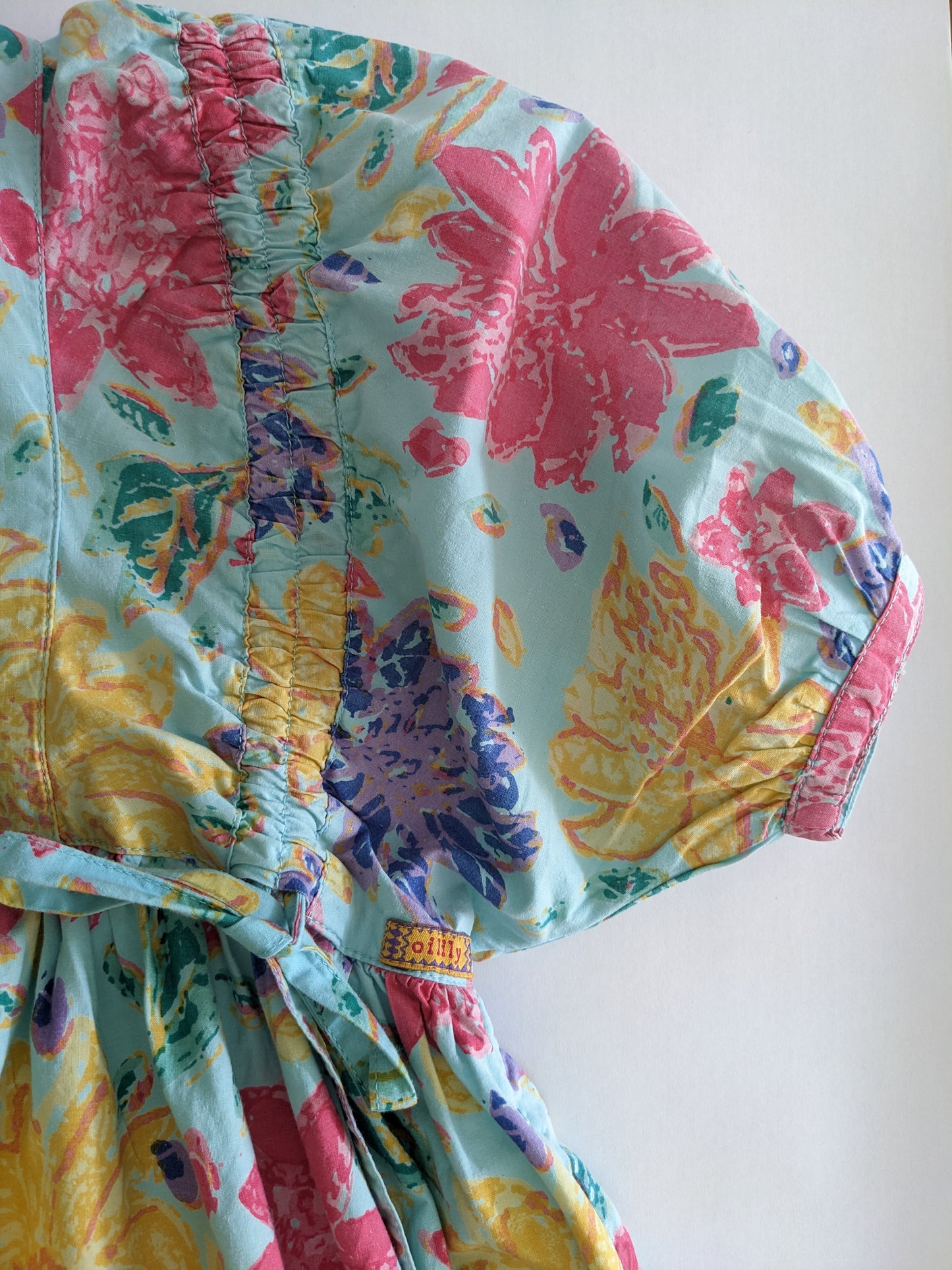 Oilily vintage flower dress with matching hat