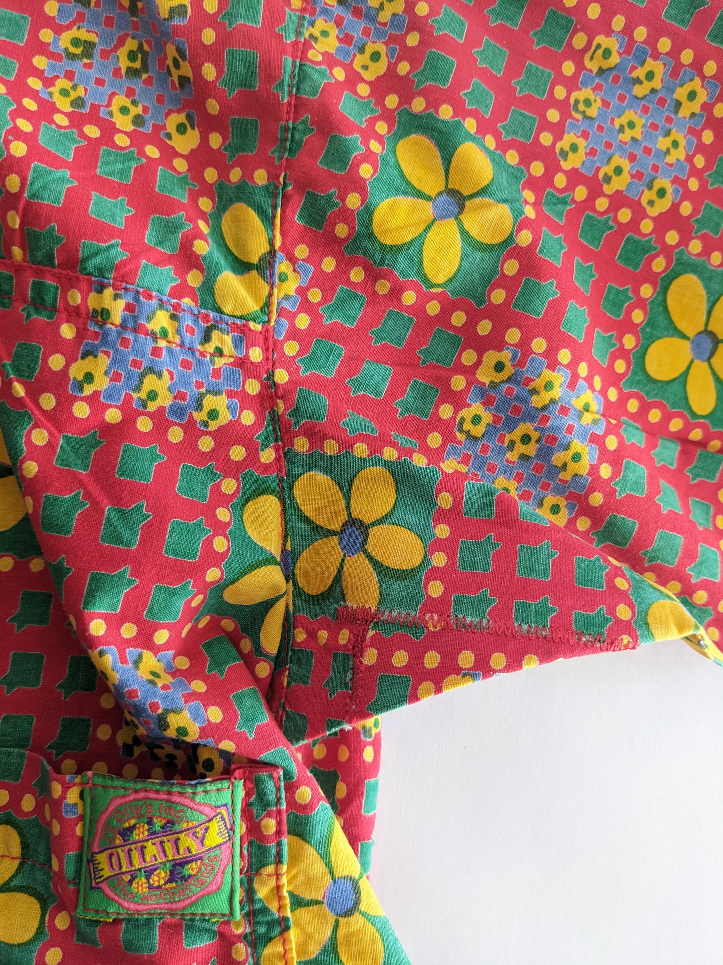 Oilily vintage flower dress with pleated red skirt