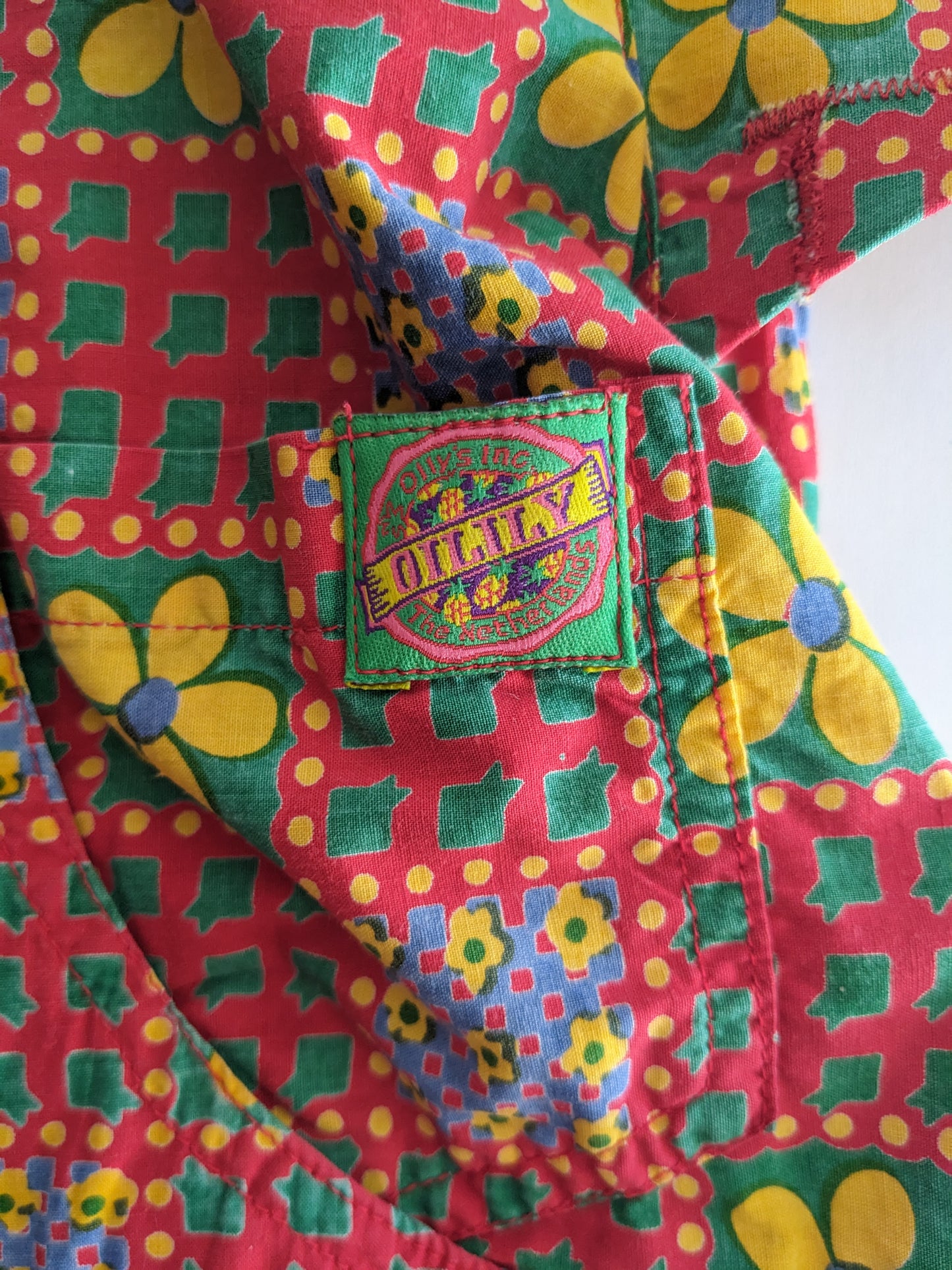 Oilily vintage flower dress with pleated red skirt