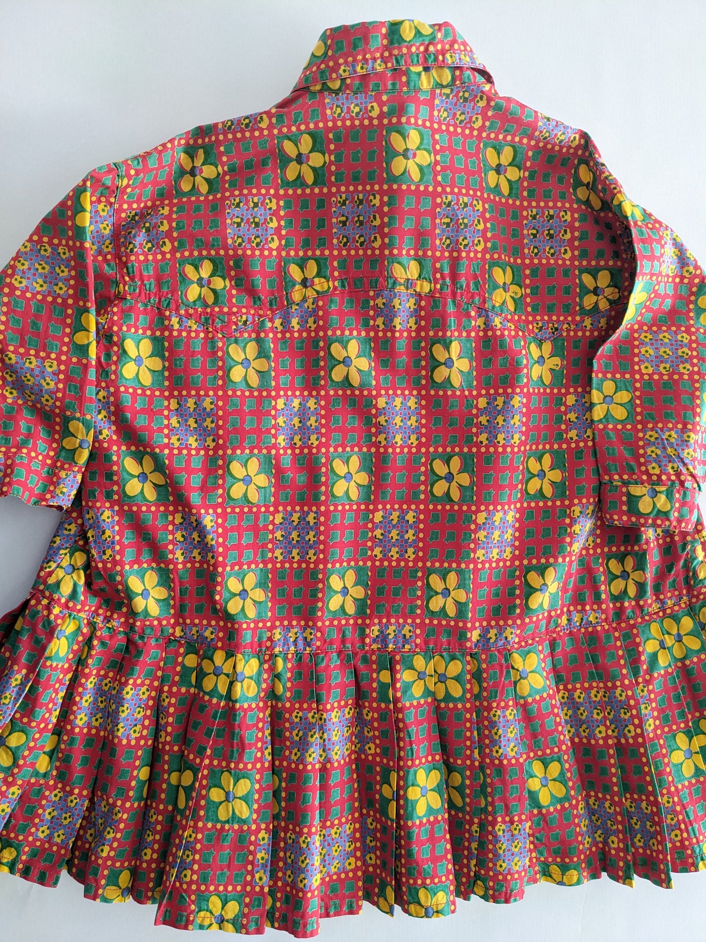 Oilily vintage flower dress with pleated red skirt