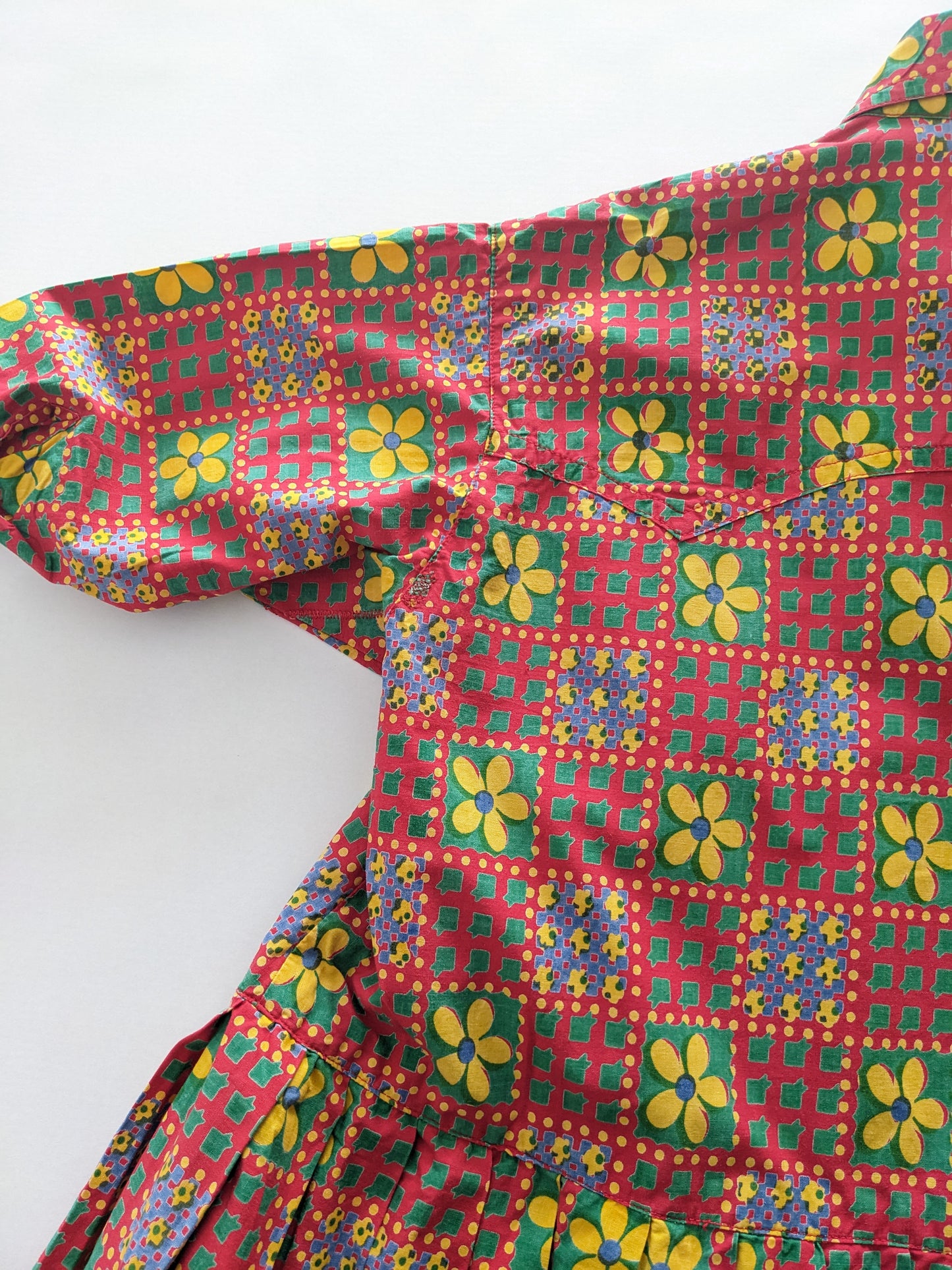 Oilily vintage flower dress with pleated red skirt