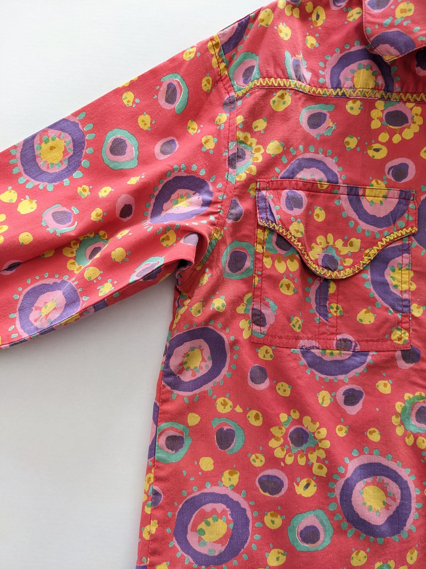 Oilily vintage abstract circle print western style shirt