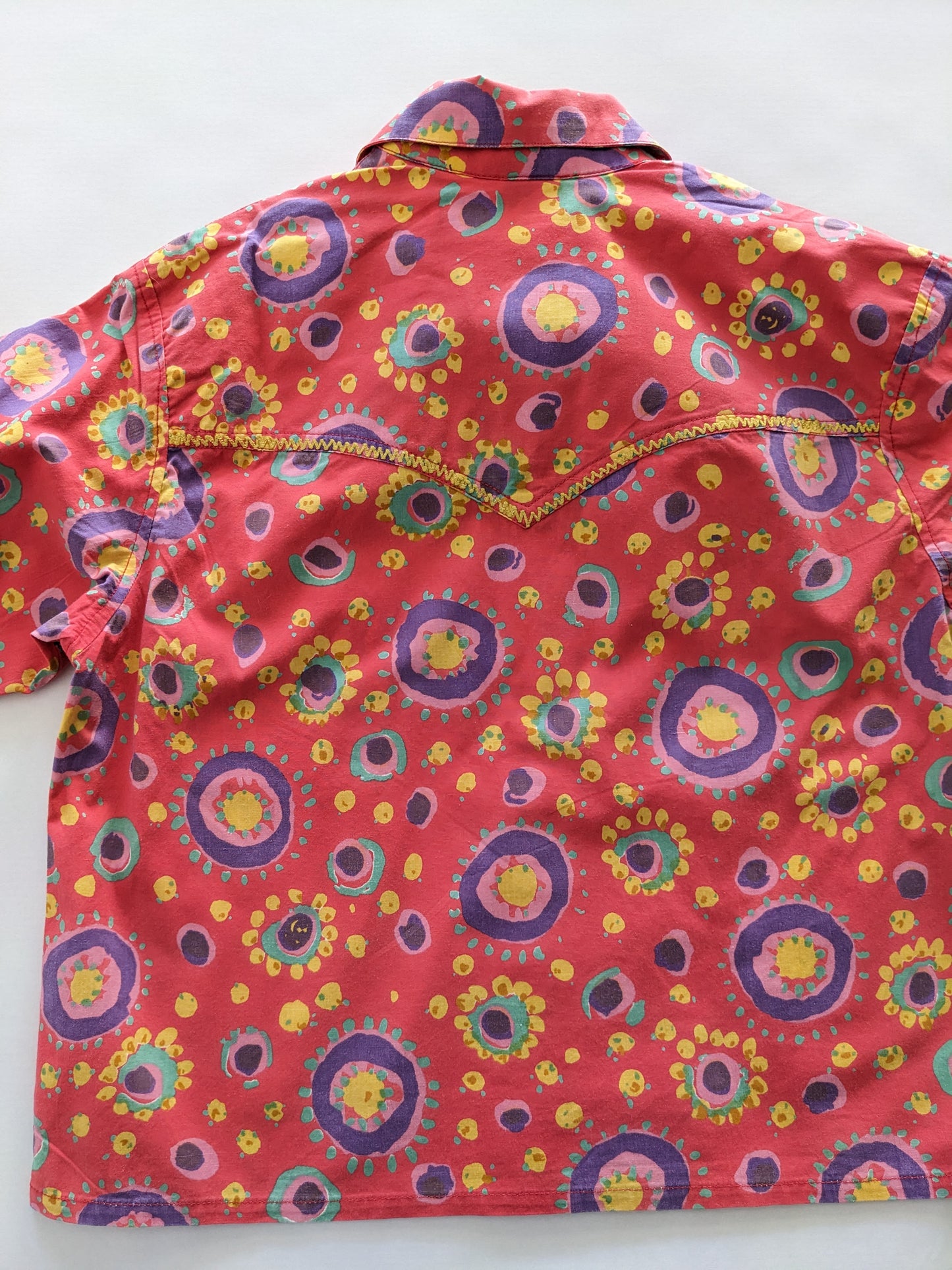 Oilily vintage abstract circle print western style shirt