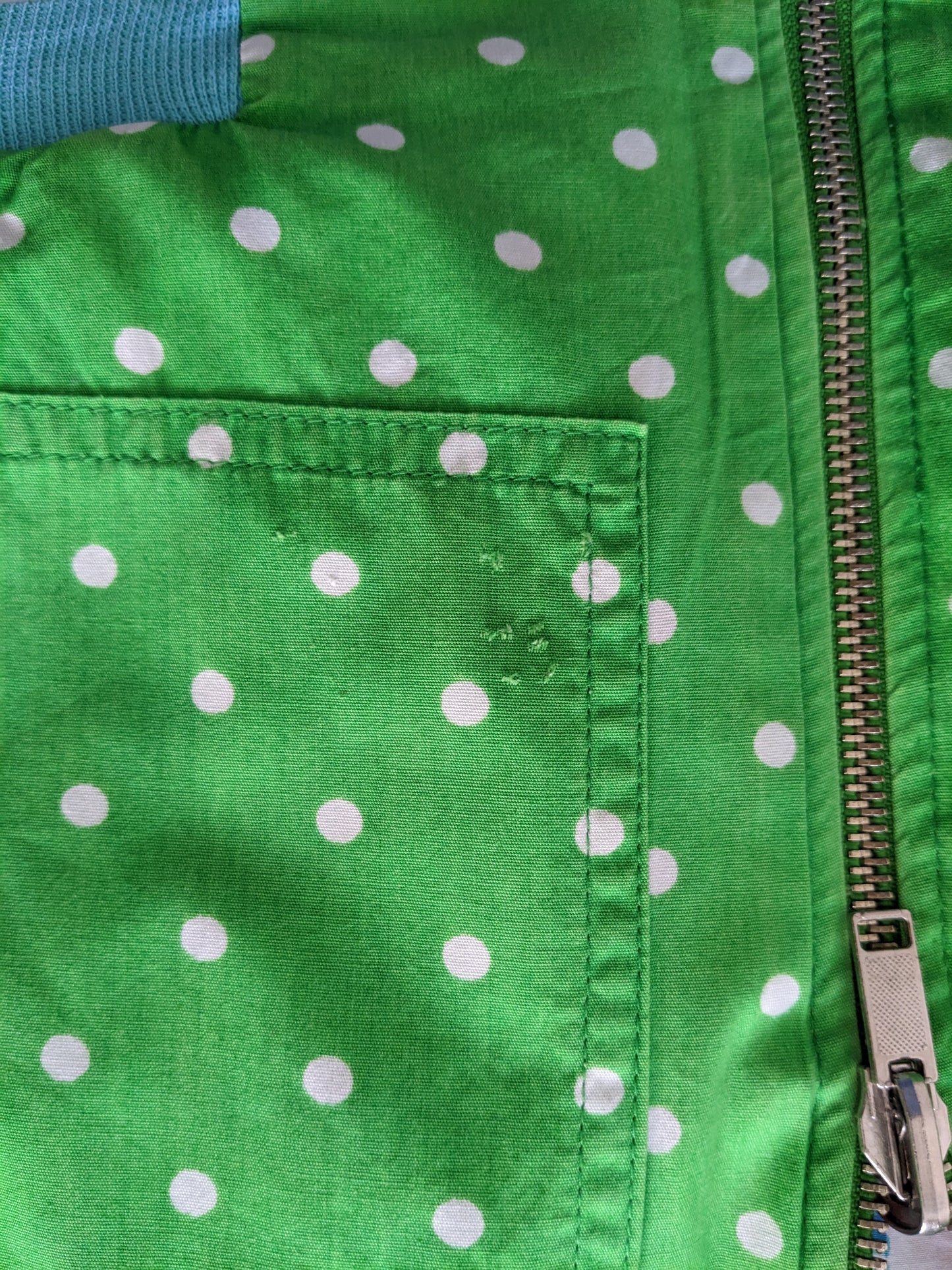 Oilily vintage reversible flower and polka dot jacket