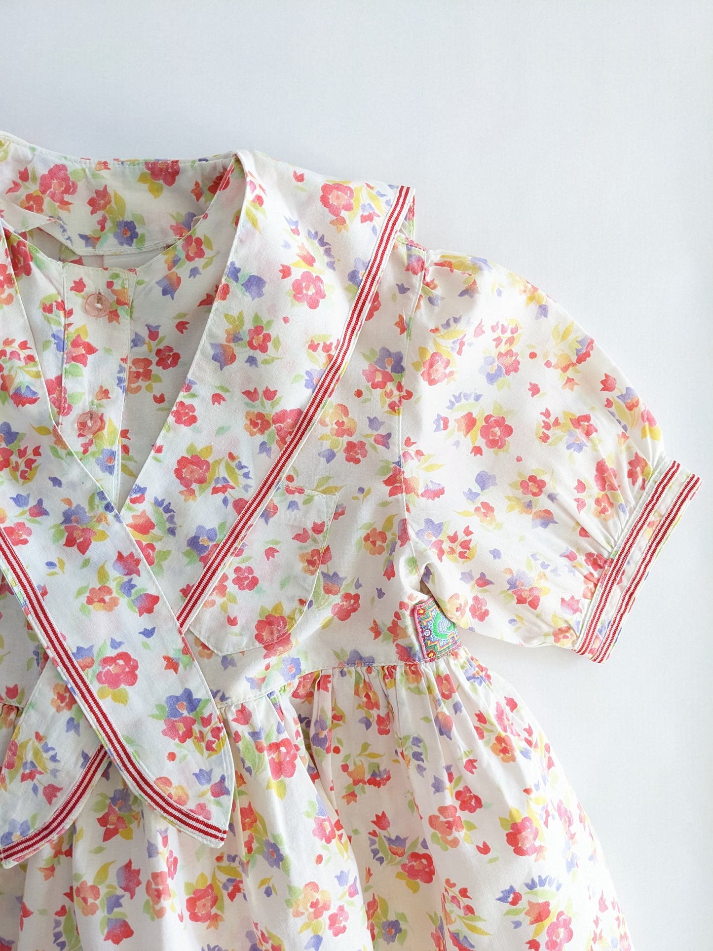 Oilily vintage delicate flower dress with sailor collar