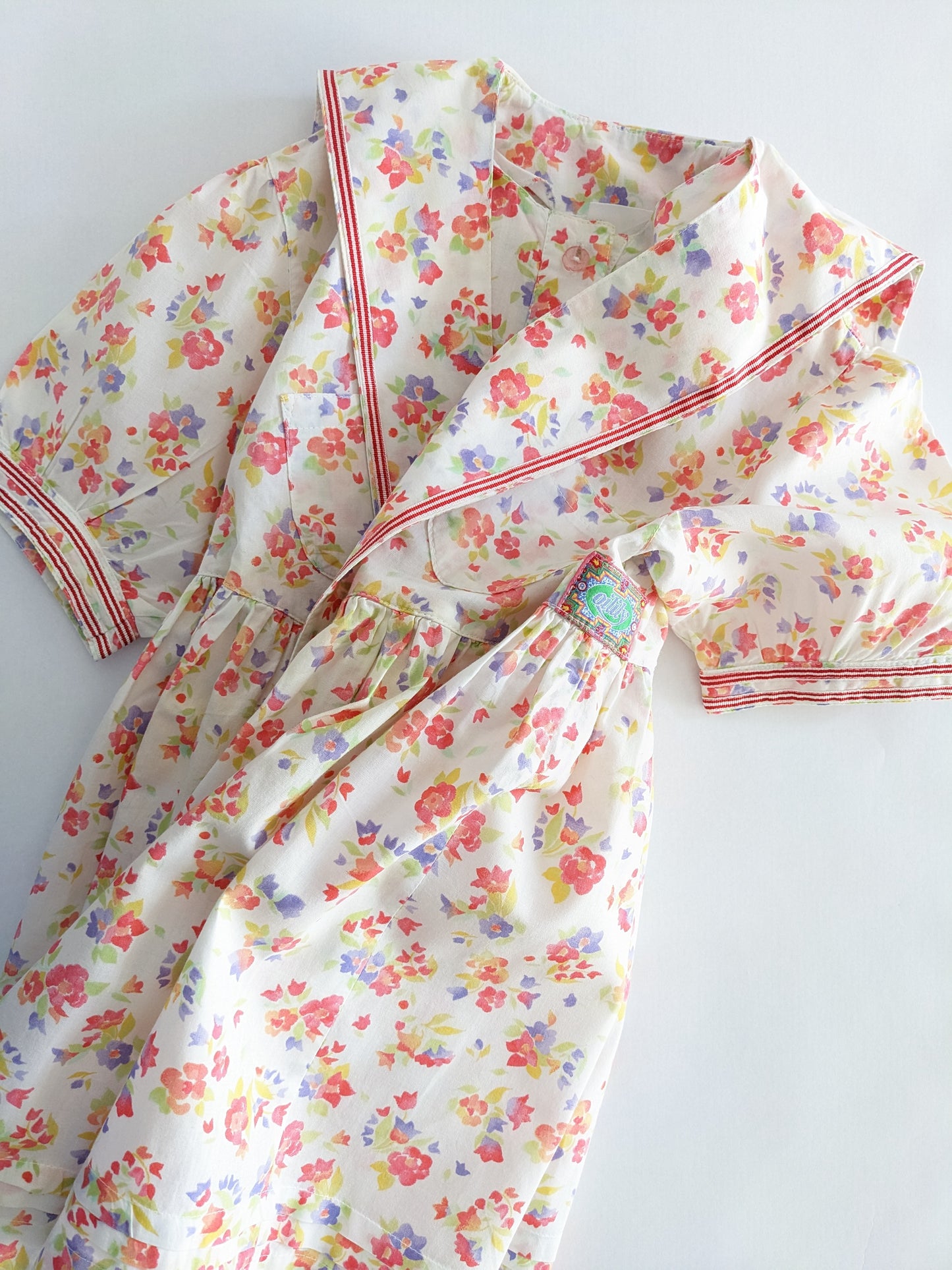Oilily vintage delicate flower dress with sailor collar