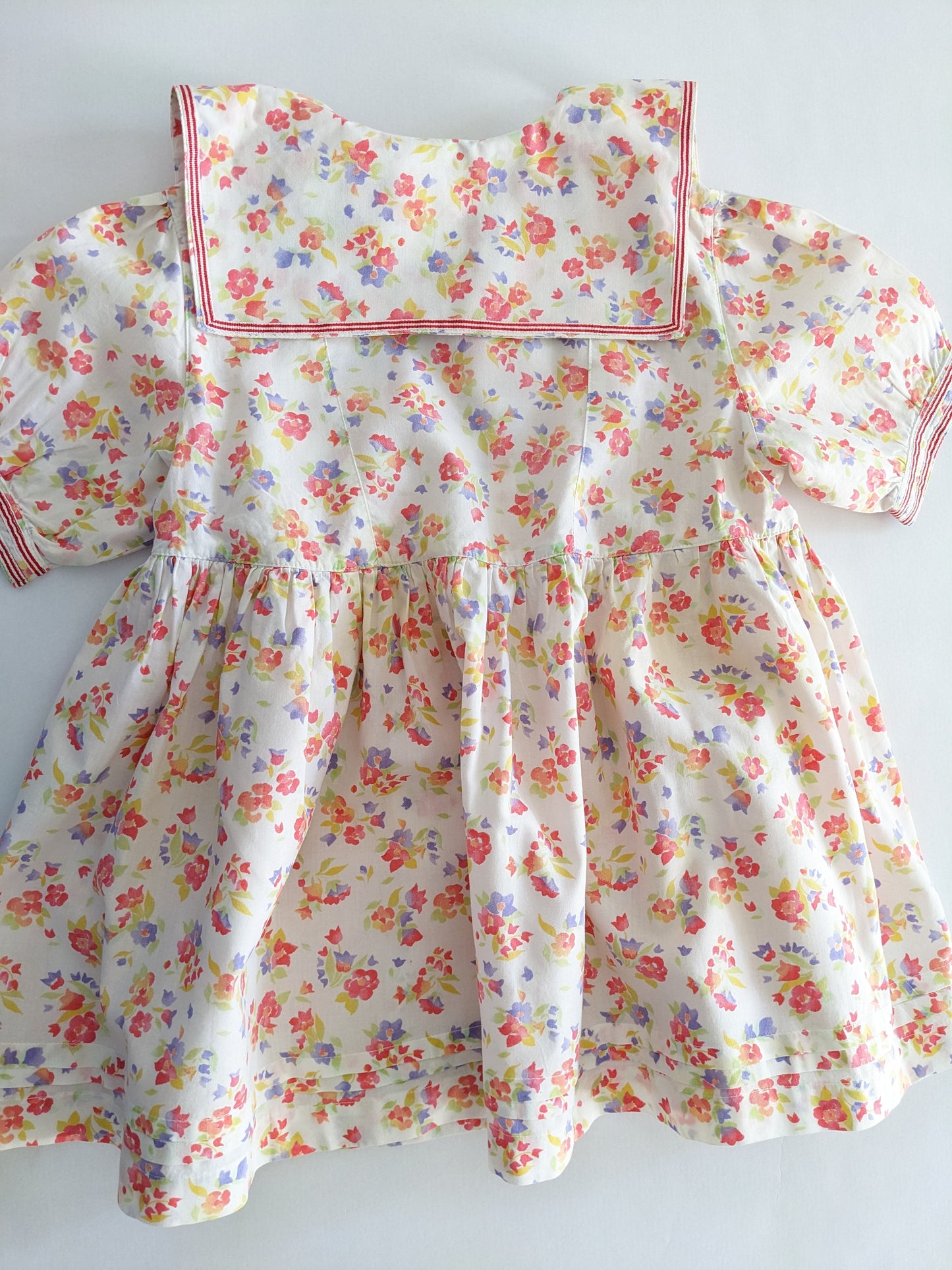 Oilily vintage delicate flower dress with sailor collar