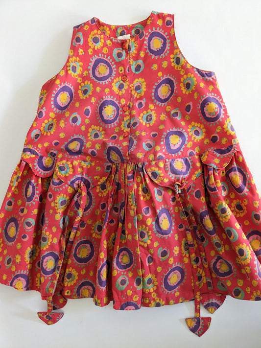 Oilily vintage abstract circle print trapeze shaped dress