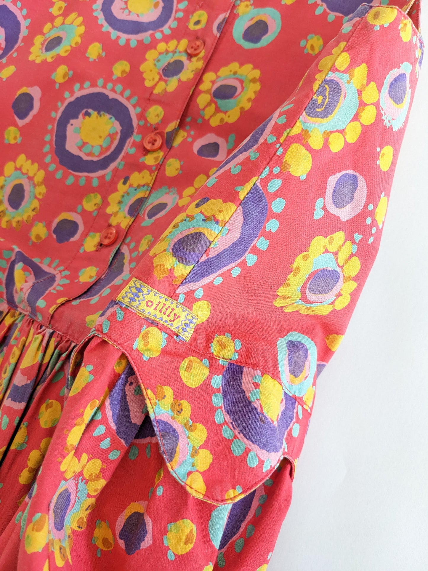 Oilily vintage abstract circle print trapeze shaped dress