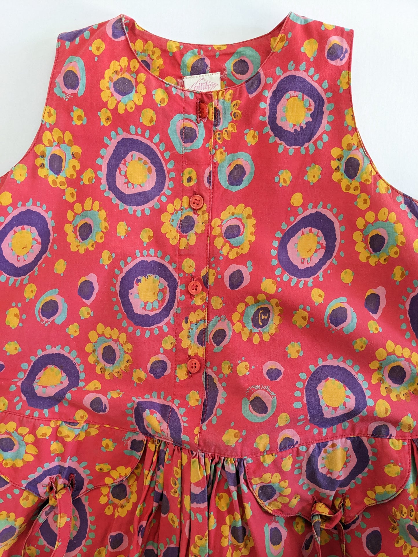 Oilily vintage abstract circle print trapeze shaped dress