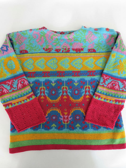 Oilily vintage colourful knit sweater