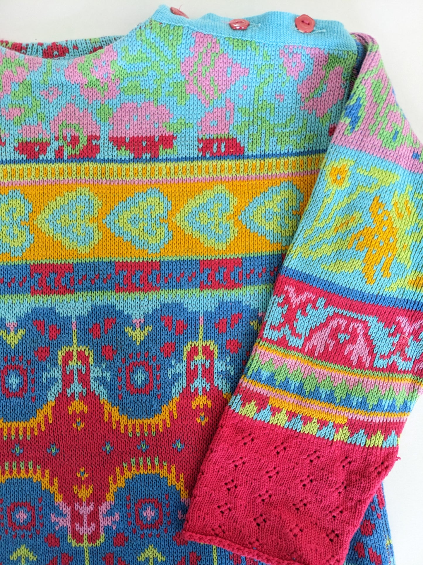 Oilily vintage colourful knit sweater