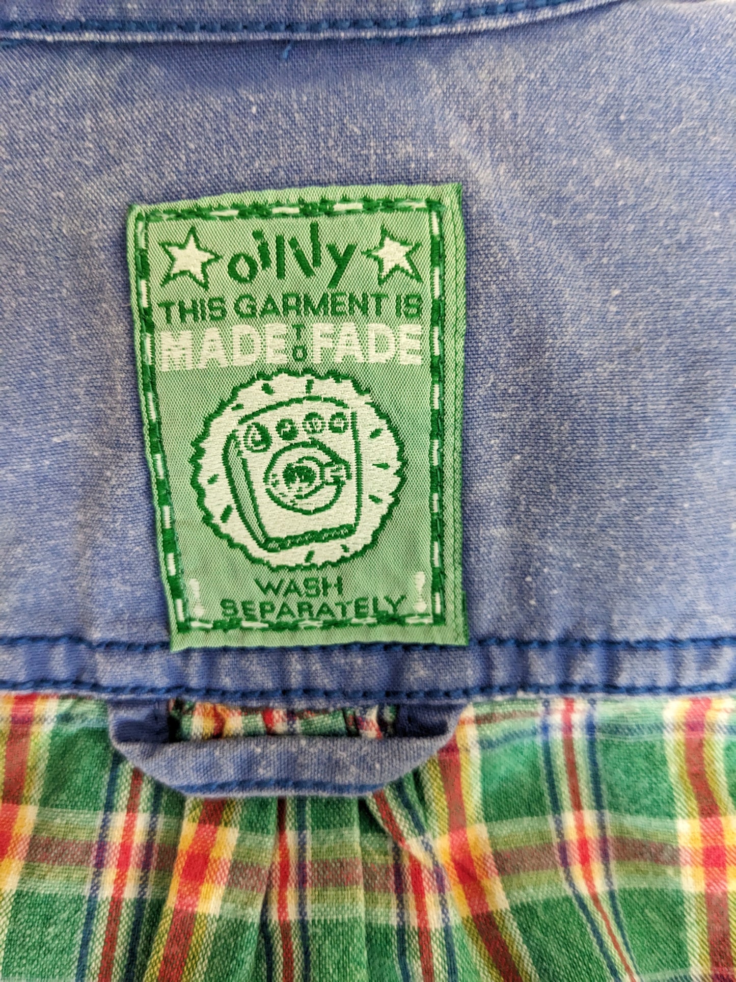 Oilily vintage Korean style check mix shirt