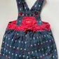 OshKosh b'Gosh Vintage Overall in daisy and heart denim with Bow