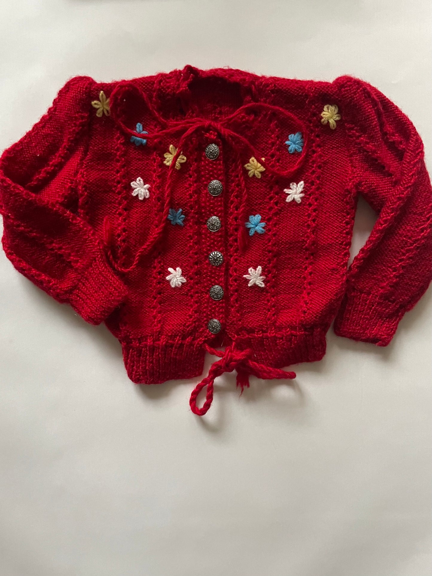 Handmade vintage cardigan with embroidery