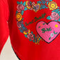 Red "Lovely Girl" Flower Sweatshirt