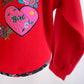 Red "Lovely Girl" Flower Sweatshirt