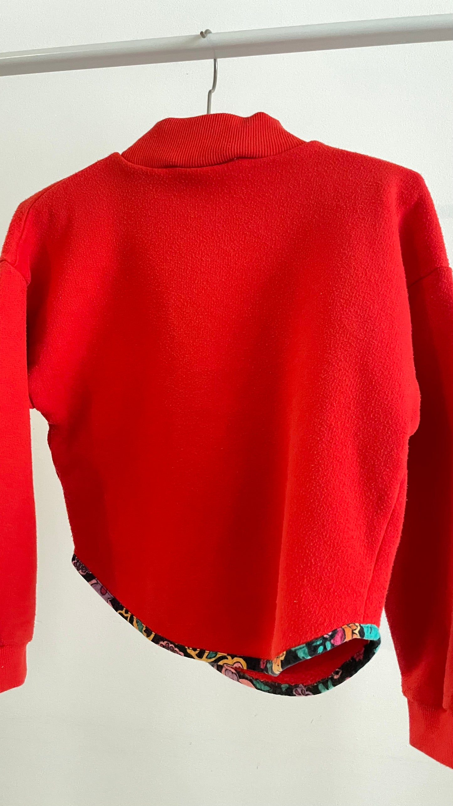 Red "Lovely Girl" Flower Sweatshirt