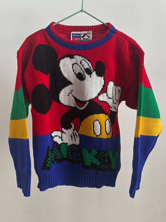 Mickey Disney Colorblock Vintage  Sweater