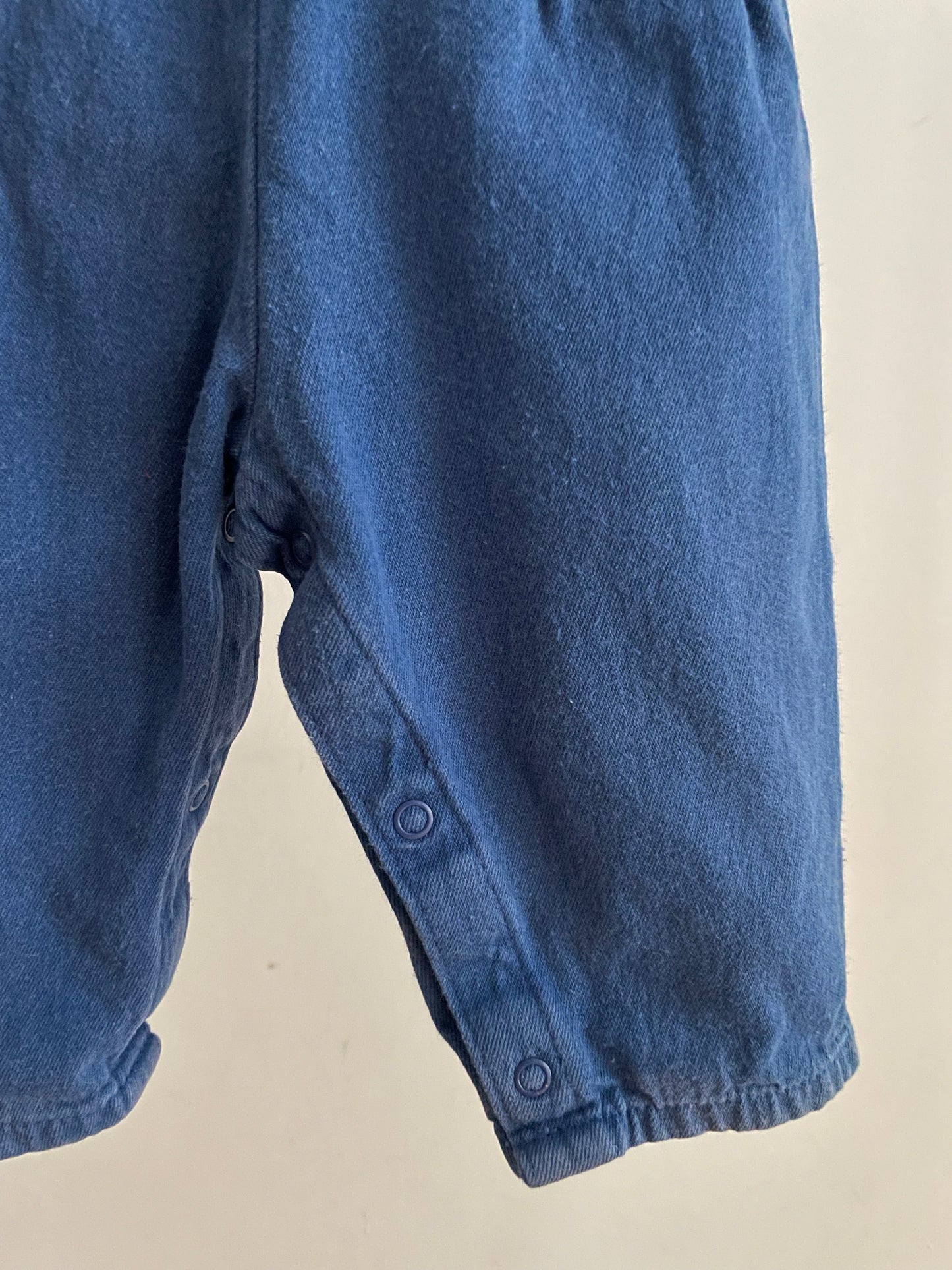 OshKosh b'Gosh Vintage denim overall with fake check vest style