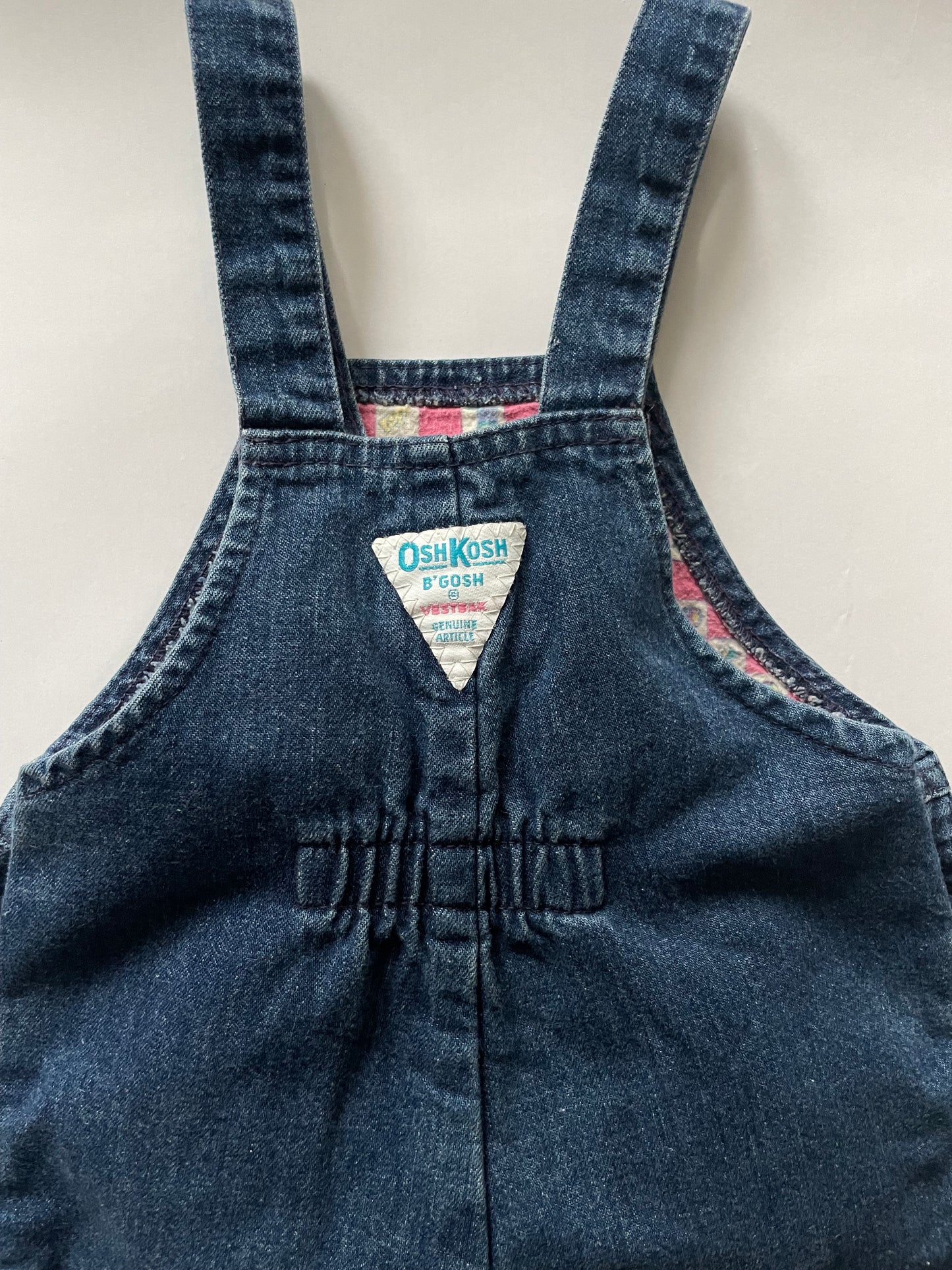 OshKosh b'Gosh Vintage Overall with toy and check fabric