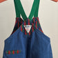 OshKosh b'Gosh Vintage denim overall with fake check vest style