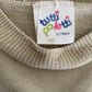 Neutral colors with bright print vintage sweatshirt