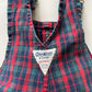 OshKosh b'Gosh Vintage denim red green check overall