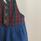 OshKosh b'Gosh Vintage denim overall with fake check vest style