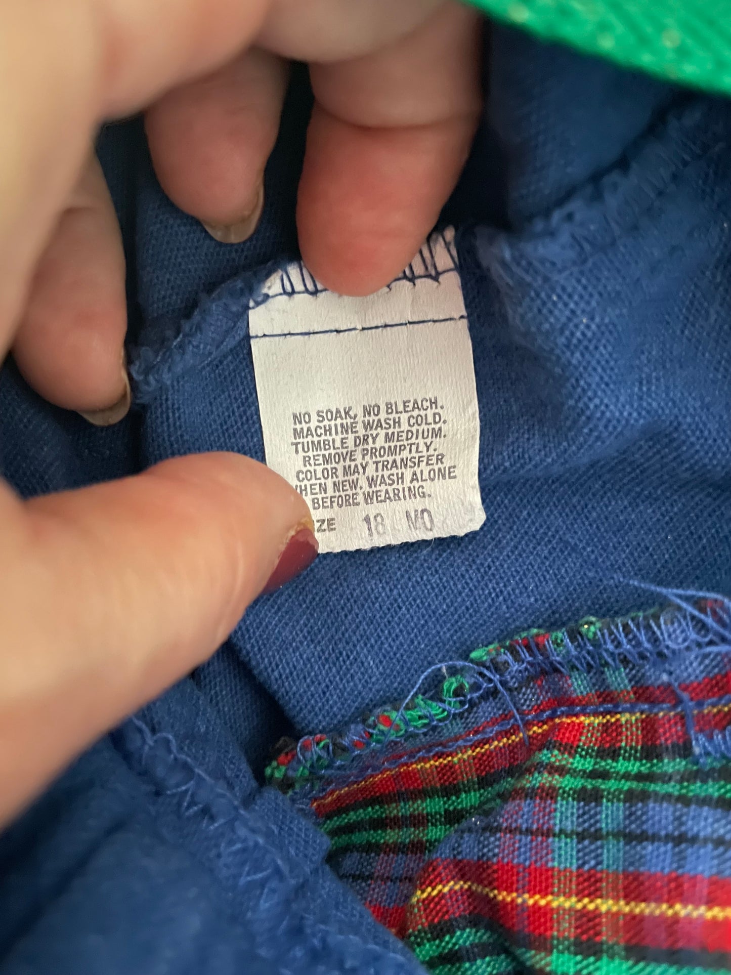 OshKosh b'Gosh Vintage denim overall with fake check vest style