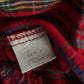 OshKosh b'Gosh red flannel vintage overall skirt with velvet
