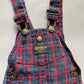 OshKosh b'Gosh Vintage denim red green check overall