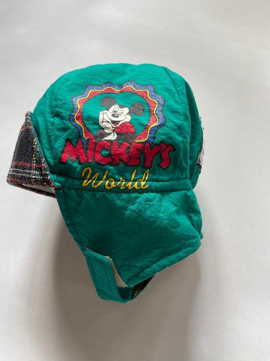 Mickey Mouse Vintage Trapper Hat Green