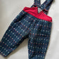 OshKosh b'Gosh Vintage Overall in daisy and heart denim with Bow