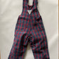 OshKosh b'Gosh Vintage denim red green check overall