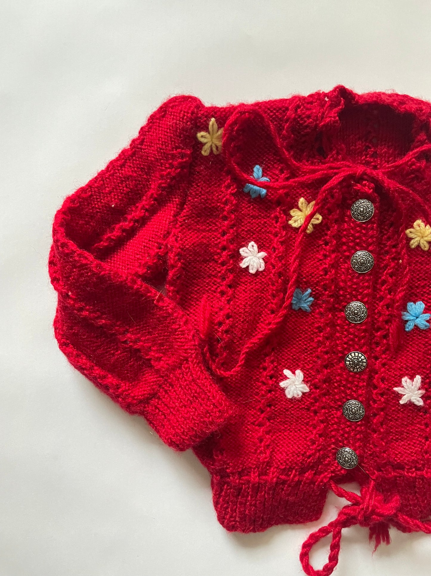 Handmade vintage cardigan with embroidery