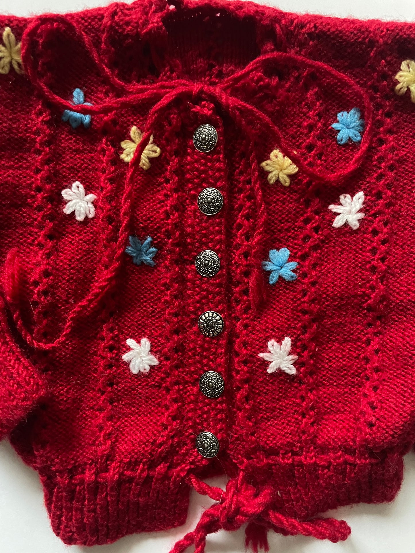 Handmade vintage cardigan with embroidery