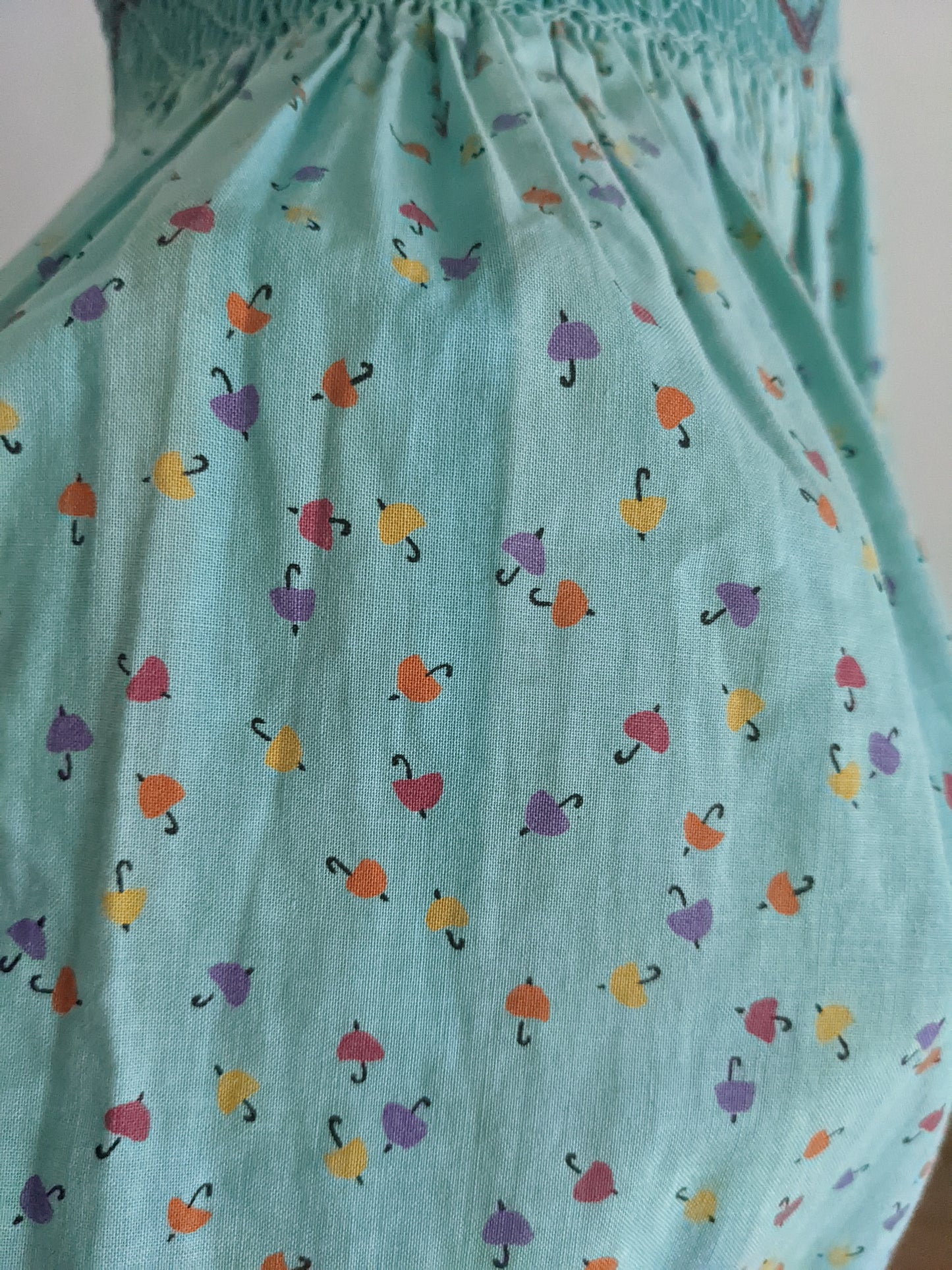 60's smocked dress with little umbrella 116