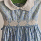 Liberty print blue flower dress 74