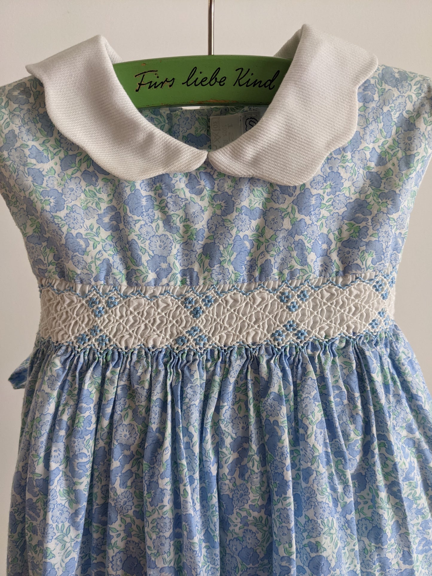 Liberty print blue flower dress 74