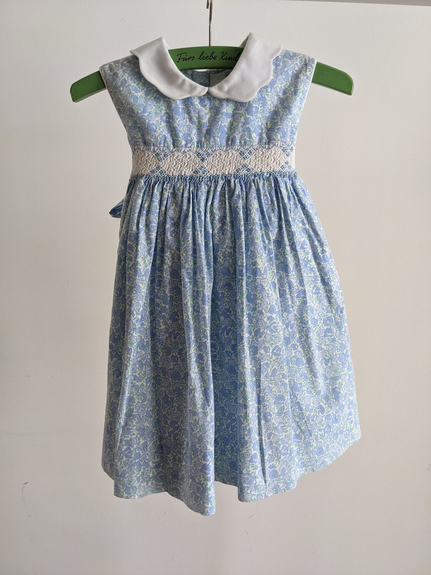 Liberty print blue flower dress 74