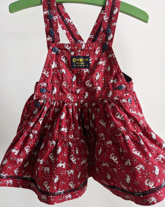 OshKosh b'Gosh crazy cow skirt overall 74