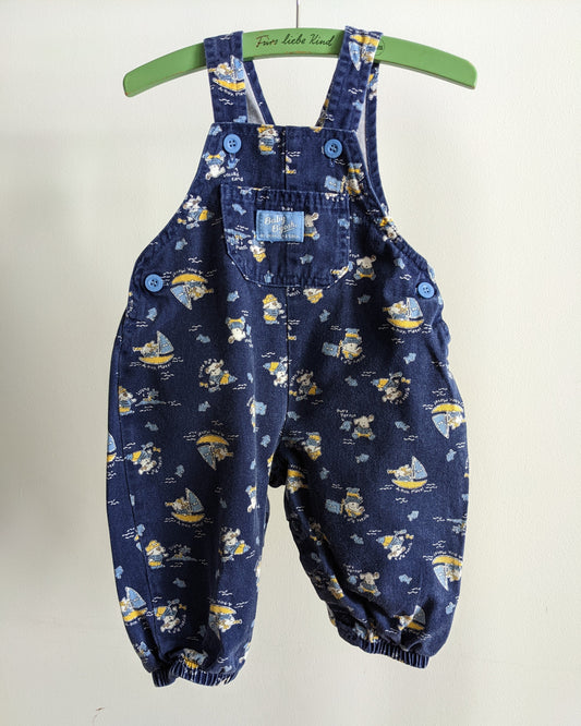 Baby b'Gosh blue bubble overall pirate puppy 80