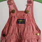 OshKosh b'Gosh denim red hickory stripes overall 74 USA