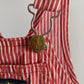 OshKosh b'Gosh denim red hickory stripes overall 74 USA