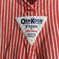 OshKosh b'Gosh denim red hickory stripes overall 74 USA