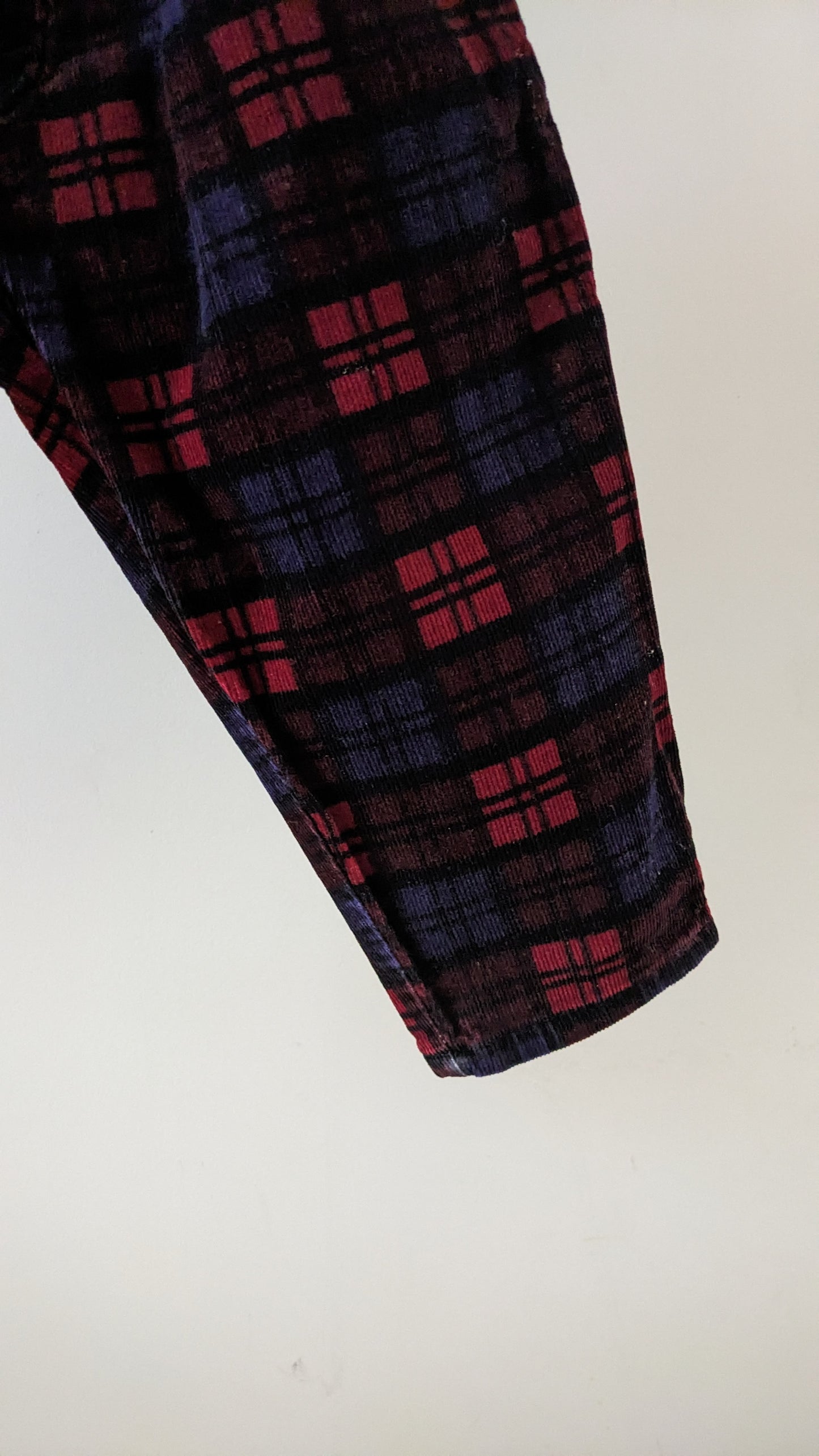 OshKosh b'Gosh burgundy and blue check pants